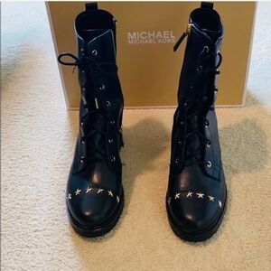 Black Lace-up Boots by Michael Kors.